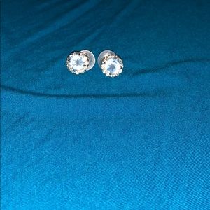 Baby blue stone earrings